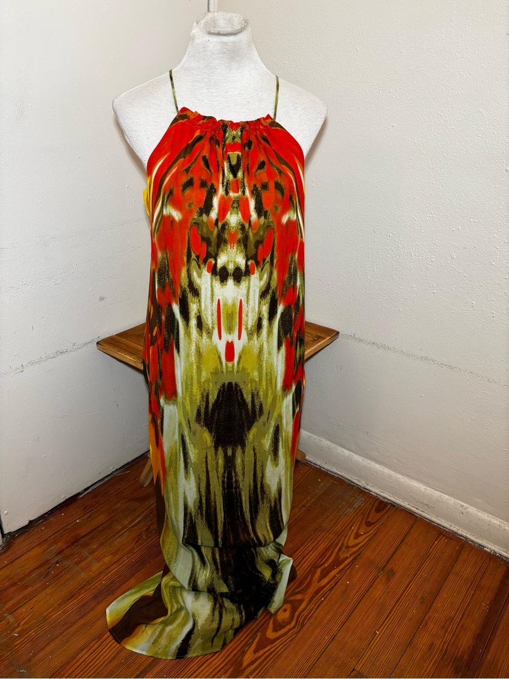 Emma & Michele Sleeveless Halter Maxi Dress